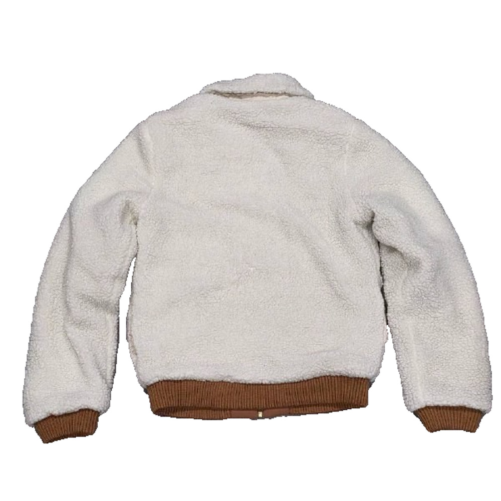 Lovers & Friends x Revolve Y2K Simone Faux Fur Sherpa Bomber Cream XS A004174 - Picture 8 of 8